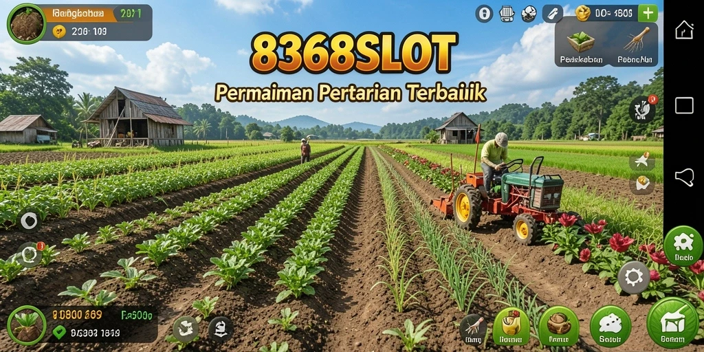 Tampilan memukau dari gameplay 8368SLOT saat berkebun.