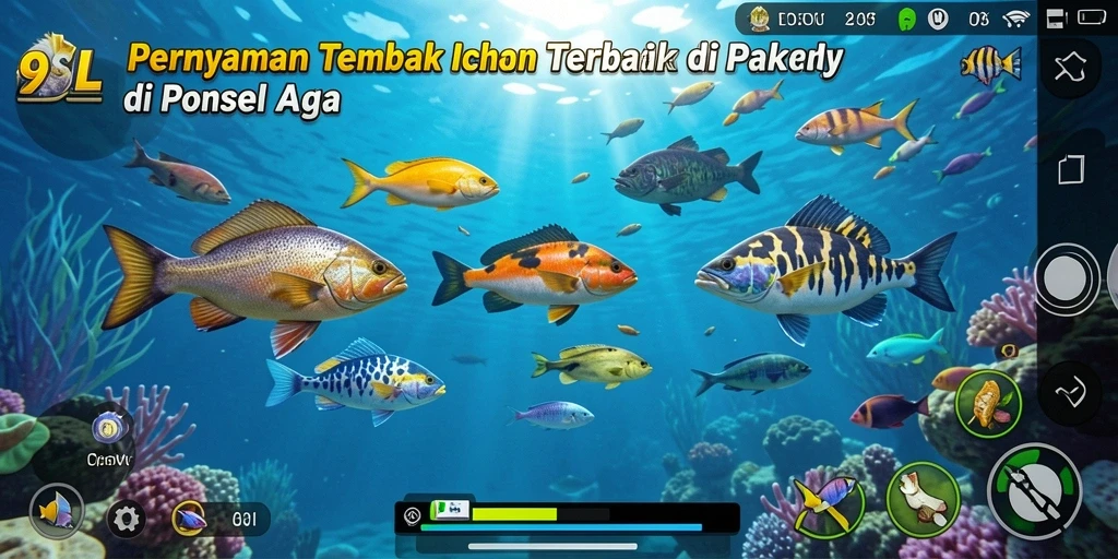 Tampilan visual menarik dari gameplay Tembak Ikan 9SL.