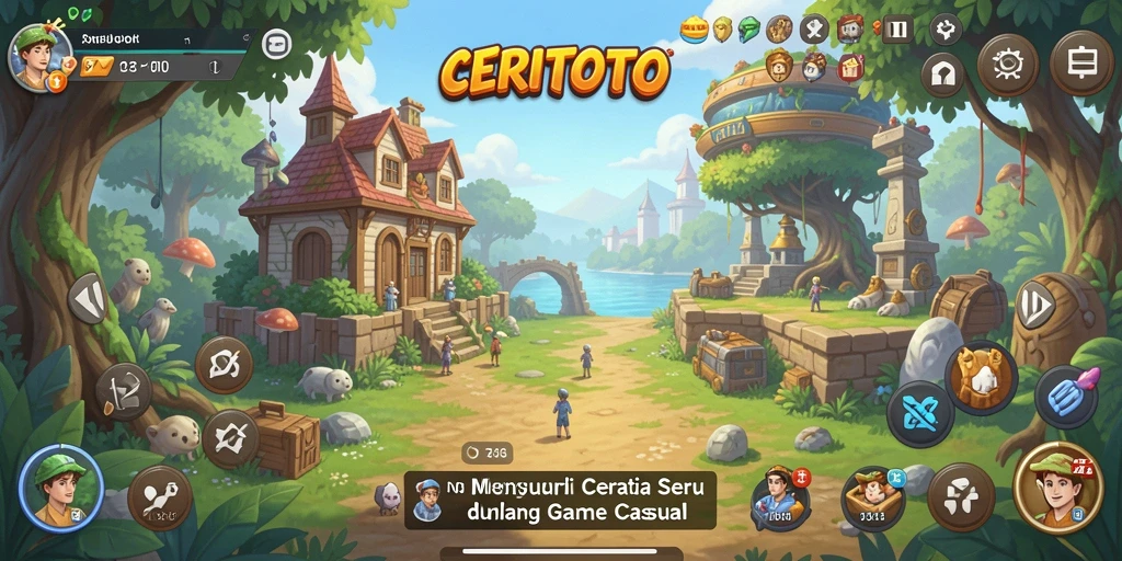 Gameplay CERITOTO yang seru dan interaktif dalam misi cerita.