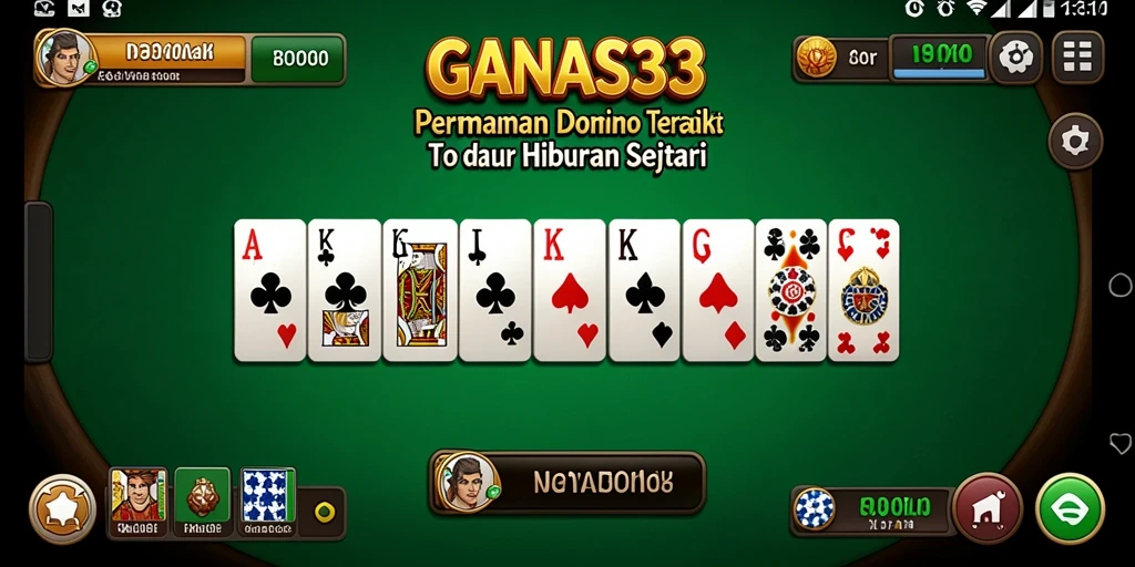 Tampilan gameplay yang menarik dalam permainan Domino GANAS33.