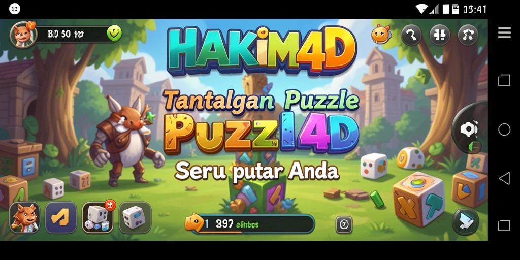 Screenshot gameplay HAKIM4D dengan tantangan Puzzle menarik.