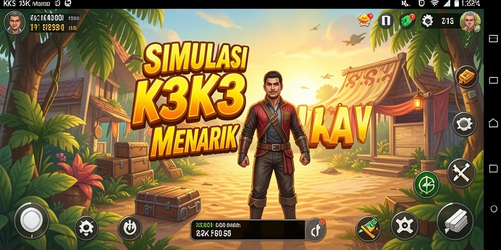 Tampilan gameplay menarik dari K3K3 dengan interaksi sosial yang dinamis.