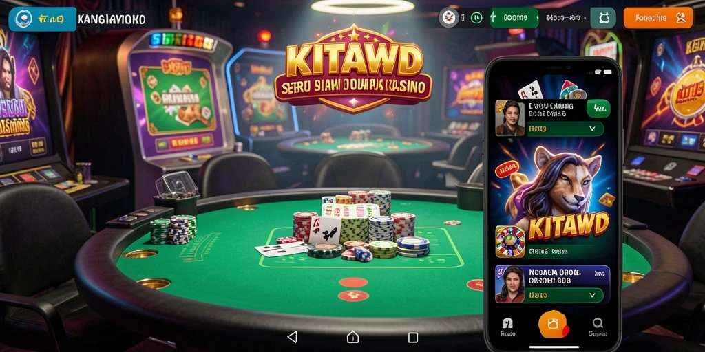 Screenshot utama KITAWD menampilkan grafik permainan Kasino yang menarik.