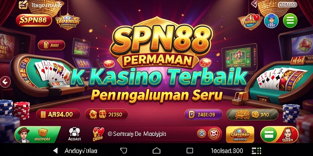 Tampilan gameplay <strong>SPN88</strong> yang menarik dan interaktif dalam suasana Kasino.