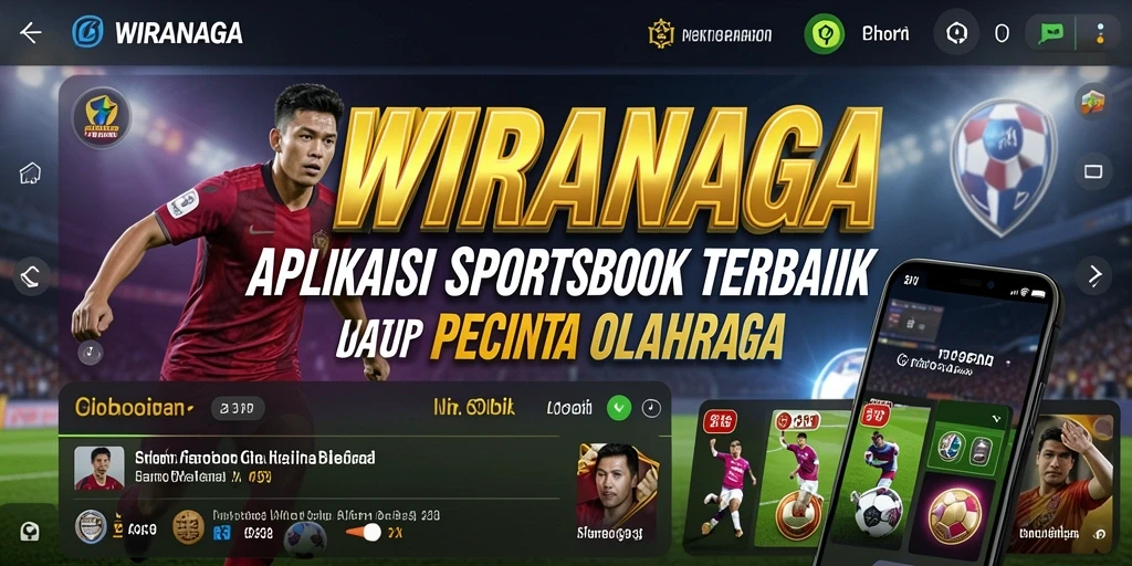 Tampilan menarik dari aplikasi WIRANAGA saat bertaruh olahraga.